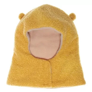 Rockahula Kids - czapka zimowa kominiarka rozpinana Billie Bear Boucle Ochre 3 - 6 lat - Czapki dla dzieci - miniaturka - grafika 1