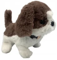 Zabawki interaktywne dla dzieci - Piesek chodzący szczekający na baterie chodzi szczeka brązowy dla dziecka - miniaturka - grafika 1