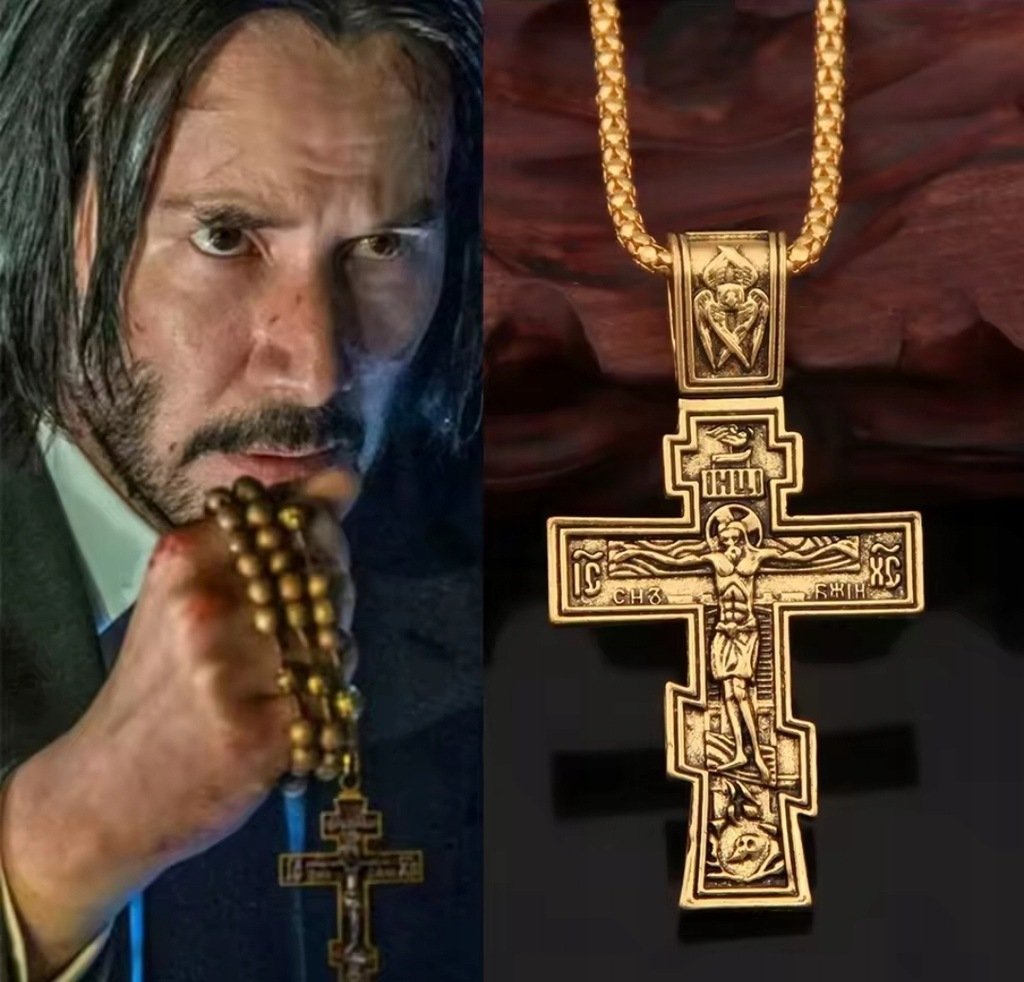 Naszyjnik wisiorek krzyżyk Krzyż z filmu John Wick Keanu Reeves prezent
