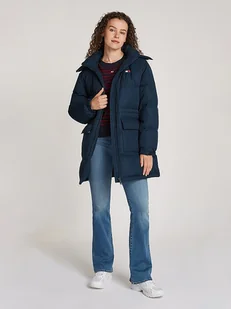 TOMMY JEANS Płaszcz puchowy w kolorze granatowym - Kurtki damskie - miniaturka - grafika 1
