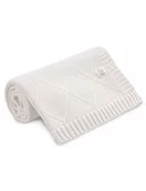 Koce i narzuty dla dzieci - Yosoy Kocyk bawełniany Diamond elegance latte - miniaturka - grafika 1