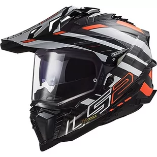 LS2, Kask cross motocykl Explorer Edge czarny fluo pomarańczowy 06, XL - Kaski motocyklowe - miniaturka - grafika 1