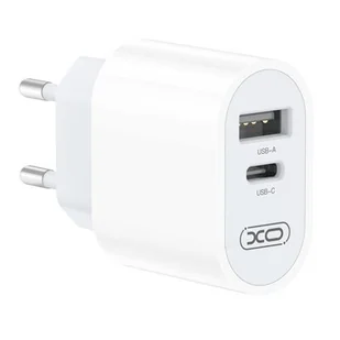 XO ładowarka sieciowa L97 1x USB 1x USB-C 2,4A biała - Ładowarki do telefonów - miniaturka - grafika 1