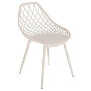 Krzesła - Białe metalowe krzesło ażurowe na taras - Kifo 5X - miniaturka - grafika 1