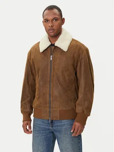 BOSS Kurtka skórzana Jonier 50547567 Beżowy Relaxed Fit - Kurtki męskie - miniaturka - grafika 1