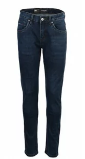 Spodnie Męskie, Ciemne JEANSY, Regular Fit, Zwężana Nogawka -PAKO JEANS - Pako Jeans - Spodnie męskie - miniaturka - grafika 1