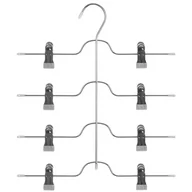 Wieszaki łazienkowe - 5five Simple Smart Metalowy wieszak na ubrania z 8 klamerkami idealny do posegregowania drobnych elementów garderoby 4 poziomy jasnoszary B07GVLT9GY - miniaturka - grafika 1