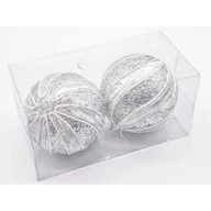 Bombki - Bombki styropianowe 10 cm srebrne 2 szt. - miniaturka - grafika 1