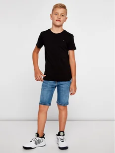 Tommy Hilfiger T-Shirt KB0KB04140 Czarny Regular Fit - Koszulki dla chłopców - miniaturka - grafika 1