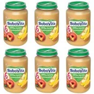 Desery dla dzieci - BoboVita Jabłka banany i pomarańcze po 6 miesiącu Zestaw 6 x 190 g - miniaturka - grafika 1