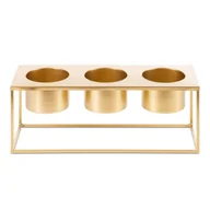 Donice - Donice Dekoracyjne Metalowe 40X14X15 Złote - miniaturka - grafika 1