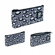 Piórniki - Piórnik saszetka szkolny dla dziewczynek czarno biały Kite - miniaturka - grafika 1