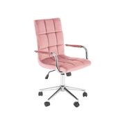 Fotele i krzesła biurowe - Fotel Obrotowy Młodzieżowy Gonzo 4 Różowy Halmar - miniaturka - grafika 1