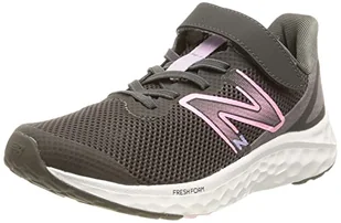 New Balance Girl Fresh Foam Arishi V4 Bungee Koronkowe z haczykiem i klamrą Top Strap Basket, Szary, 31 EU, Szary, 43 EU - Koszulki i topy damskie - miniaturka - grafika 1