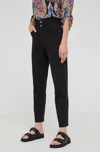 Answear Lab Lab spodnie damskie kolor czarny fason chinos high waist - Spodnie damskie - miniaturka - grafika 1