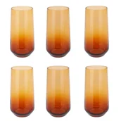 Szklanki - Zestaw bursztynowych wysokich szklanek 6szt. - miniaturka - grafika 1