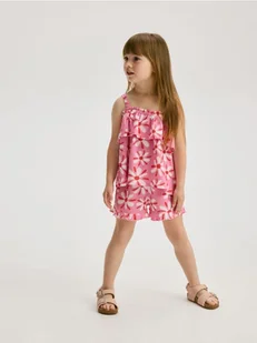 Reserved - Wzorzyste szorty - różowy - Spodnie i spodenki dla dziewczynek - miniaturka - grafika 1