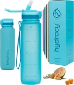 Shakery i bidony sportowe - Bidon HYDRACY 1L Butelka sportowa Słomka 1000 ml Aqua Blue - miniaturka - grafika 1