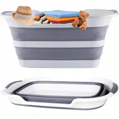 Kosze na bieliznę - MISKA SKŁADANA SILIKONOWA Z ODPŁYWEM NA PRANIE - miniaturka - grafika 1