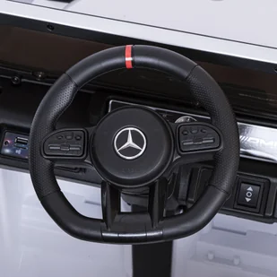 Samochód elektryczny dla dzieci MERCEDES AMG G63 biały - Tory, garaże, parkingi - miniaturka - grafika 7