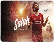 Podkładki pod mysz - Podkładka pod myszkę Mohamed Salah + imię - miniaturka - grafika 1