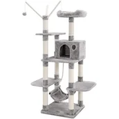 Drapaki dla kotów - SONGMICS Songmics drapak wielopoziomowy dla kota, z hamakiem, rozmiar: XXL, wysokość: 154 cm PCT86W - miniaturka - grafika 1