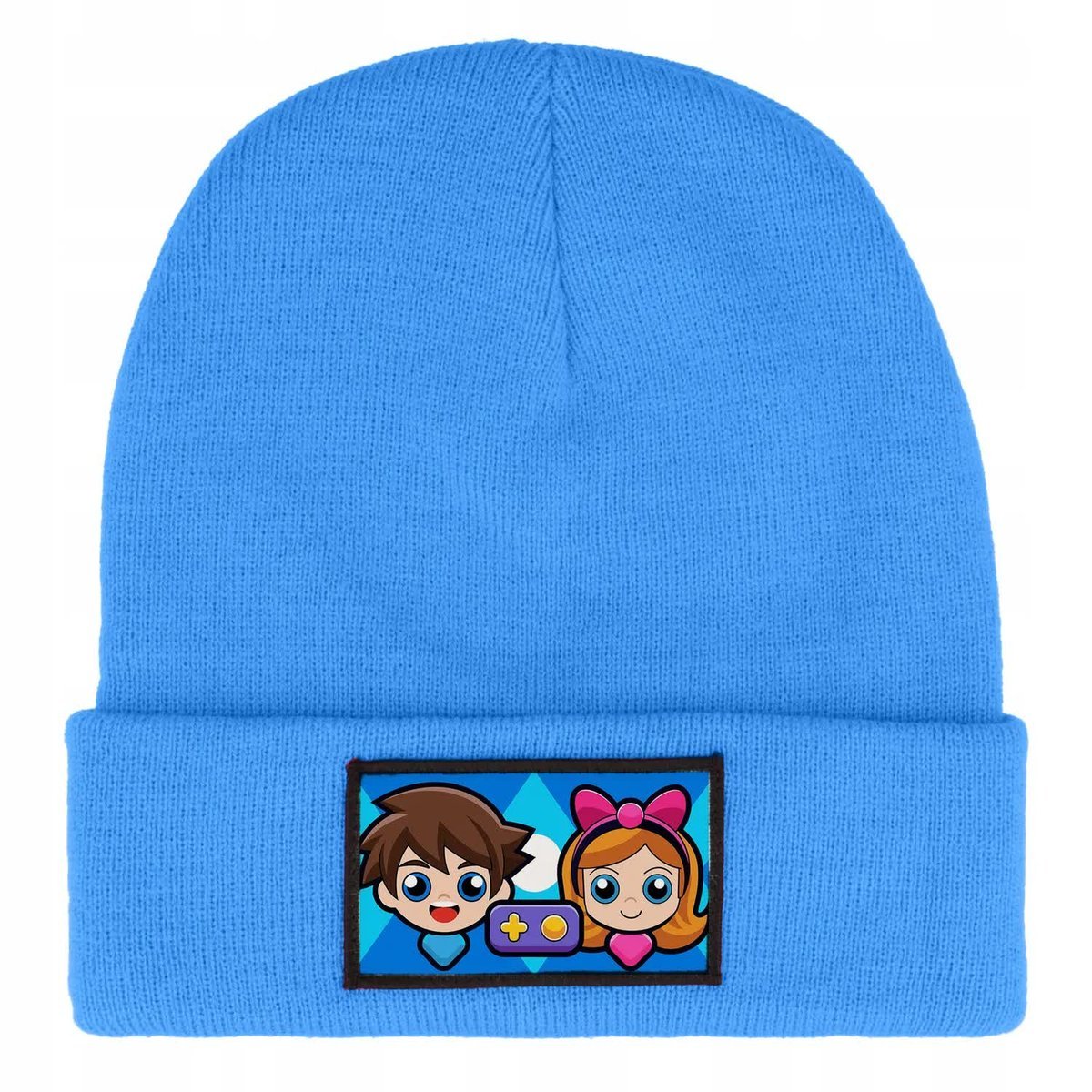 CZAPKA ZIMOWA CIEPŁA NIEBIESKA DZIECIĘCA Z MOTYWEM STUMBLE SQUAD MIX WZORÓW