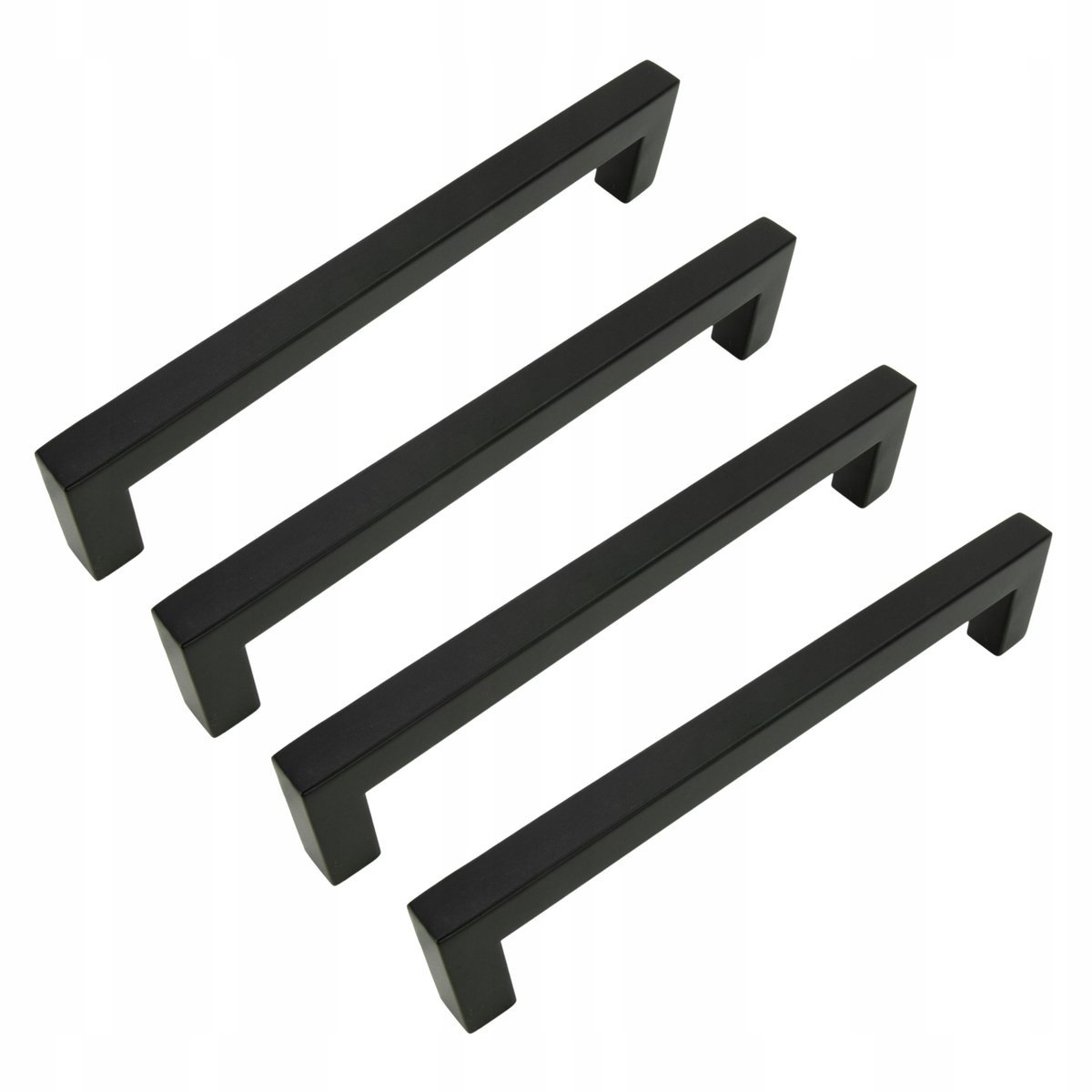 4 x Uchwyt meblowy klasyczny 192 mm czarny Metalowy uchwyt do szafki szufla