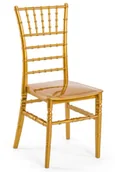 Krzesła - Złote krzesło stołowe krzesło chiavari K5-E08 - miniaturka - grafika 1