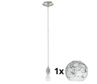 Lampy sufitowe - Eglo - LED Żyrandol na lince MY CHOICE 1xE14/4W/230V chrom/biały/czarny - miniaturka - grafika 1