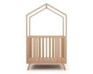 Łóżeczka i kojce - AT4 - Wysuwany kojec COMFORT drewniana chatka buk lakierowany 100 x 100 cm - miniaturka - grafika 1