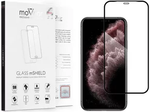 movear 2.5D MAX Szkło Hartowane na Apple iPhone 11 Pro Max (6.5") do Etui GLASS mSHIELD 2.5D MAX AI11MGMMGGF3BK1 - Szkła hartowane na telefon - miniaturka - grafika 1