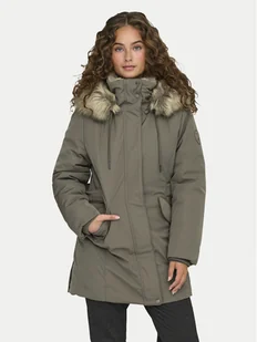 ONLY Parka New Priska 15300627 Szary Regular Fit - Kurtki damskie - miniaturka - grafika 1