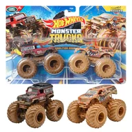 Samochody i pojazdy dla dzieci - Hot Wheels Monster Trucks Demolition Doubles Dwupak Ciężarówek Land Rover I Town Hauler - miniaturka - grafika 1