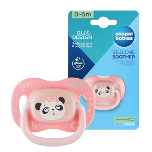 Canpol Babies Silikonowy Smoczek Symetryczny 0-6m Exotic Animals Panda - Smoczki uspokajające - miniaturka - grafika 1