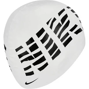 Nike Swim Swim Wave Stripe Graphic Cap, biały 2022 Czepki pływackie NESSC160-100-OS - Pływanie - miniaturka - grafika 1