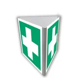 Systemy ekspozycyjne i znaki informacyjne - AE803 PIERWSZA POMOC MEDYCZNA (3D DOŚCIENNY), PN - PŁYTA PCV 1MM; (500X500MM) - miniaturka - grafika 1