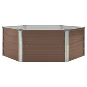 Donice - vidaXL Donica do podniesionej grządki, brązowa, 129x129x46 cm, stal - miniaturka - grafika 1