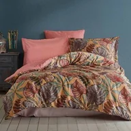Pościel - Darymex Pościel satynowa 220x200 Greta ruda brązowa liście Luxury Premium - miniaturka - grafika 1