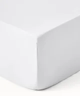 Prześcieradła - Prześcieradło z satyny bawełnianej z gumką Comfort 140 x 200 x 25 cm białe - miniaturka - grafika 1