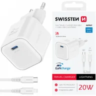 Ładowarki do telefonów - SWISSTEN Ładowarka sieciowa USB-C 20 W + kabel USB-C/Lightning - miniaturka - grafika 1