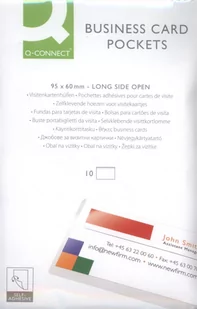 Q-Connect kieszeń samoprzylepna na wizytówki 60x95 mm, 10 sztuk - Artykuły biurowe - miniaturka - grafika 4