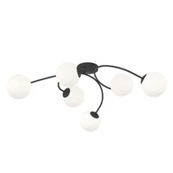 Lampy sufitowe - Vibra lampa sufitowa 6xE14 czarna/opal 1398/6 - miniaturka - grafika 1