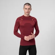 Koszulki sportowe męskie - Męski longsleeve termoaktywny BRUBECK Thermo - czerwony - miniaturka - grafika 1