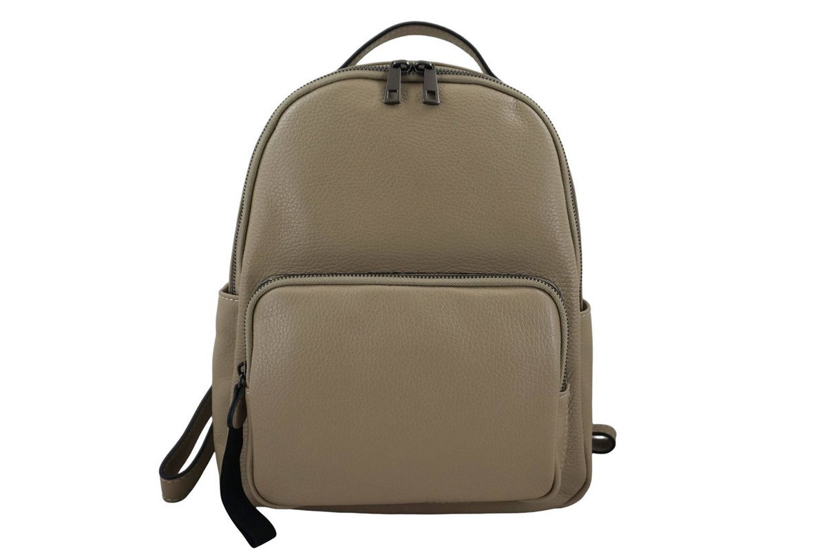 Elegancki klasyczny plecak skórzany Beżowy