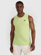 Koszulki sportowe męskie - 4F Tank top treningowy szybkoschnący męski - zielony S - miniaturka - grafika 1