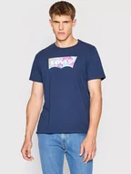 Koszulki męskie - Levi's T-Shirt Graphic Crewneck 22491-0454 Granatowy Regular Fit - miniaturka - grafika 1
