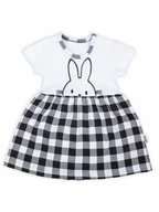 Body dla niemowląt - Niemowlęce sukienko-body kratka biało-czarne Nicol,r.56 - miniaturka - grafika 1