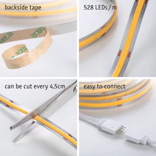 Paulmann MaxLED 1000 COB IP20 ciepła biel 3m - Taśmy LED - miniaturka - grafika 3