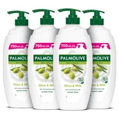 Kosmetyki do kąpieli - Palmolive żel pod prysznic Olive&milk 4x750 ml - miniaturka - grafika 1